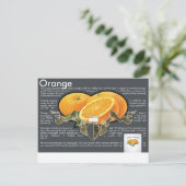 Orangen Postkarte (Stehend Vorderseite)