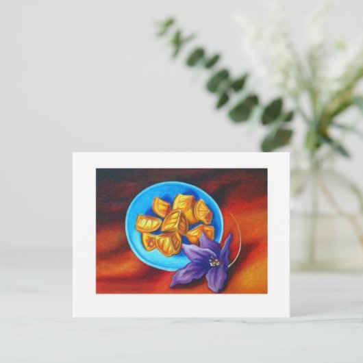 Orangen Postkarte (Stehend Vorderseite)