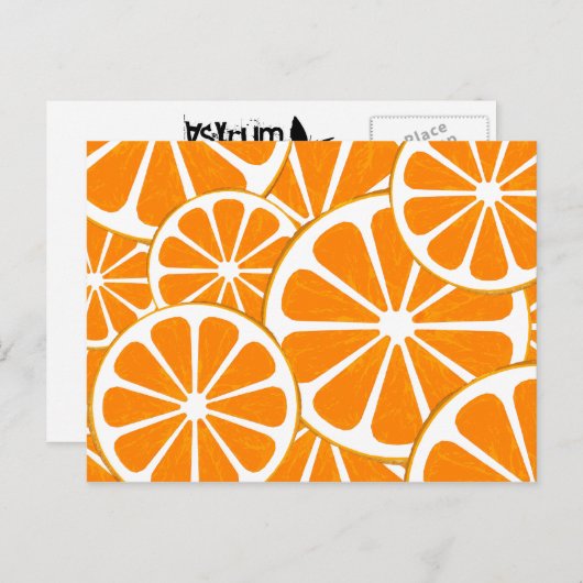 Orangen. Postkarte (Vorne/Hinten)