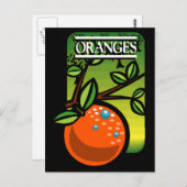 Orangen Postkarte (Vorne/Hinten)