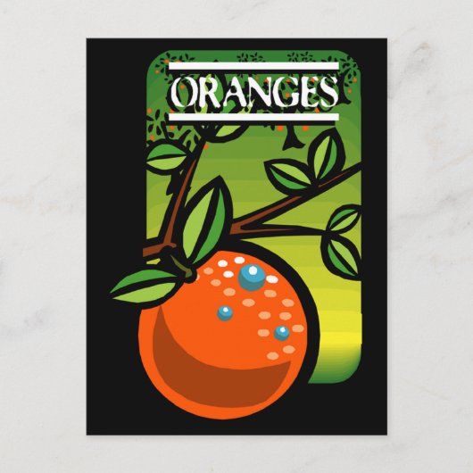 Orangen Postkarte (Vorderseite)