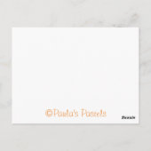 Orangen Postkarte (Rückseite)