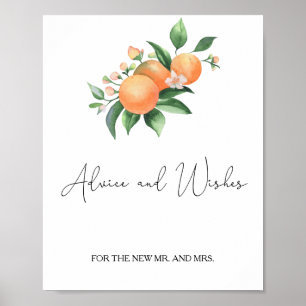 Orangen - Ratschläge und Wünsche für Frischvermähl Poster
