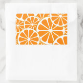 Orangen. Rechteckiger Aufkleber (Tasche)