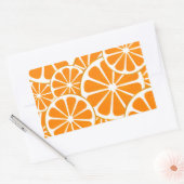 Orangen. Rechteckiger Aufkleber (Umschlag)