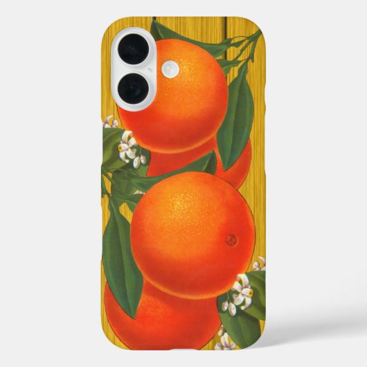 Orangen Retro Fruchtkasten Kunst Case-Mate iPhone Hülle (Rückseite)
