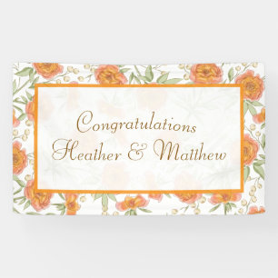 Orangen-Rosen-Hochzeit Banner
