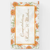 Orangen-Rosen-Hochzeit Banner (Vertikal)