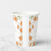 Orangen-Rosen-Hochzeit Pappbecher (Rechts)