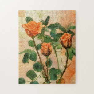 Orangen-Rosen-Puzzle-Kunst Puzzle