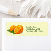 Orangen-Rücksendeadressen-Aufkleber (Insitu)