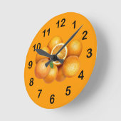 Orangen Runde Wanduhr (Winkel)