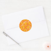 Orangen Runder Aufkleber (Umschlag)