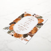 Orangen Rustikale Feiertage Erntedank Abendessen Folieneinladung (Gedreht)