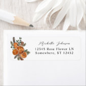 Orangen Rustikale Rückgabeadresse Etikett 2 (Insitu)