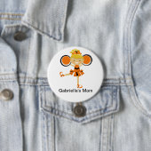 Orangen-, Schwarzer u. weißerbeifall-Mama-Knopf Button (Beispiel)