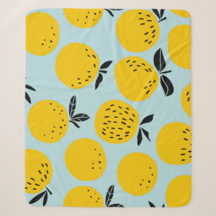Orangen Sommer: Fruchtbares Vintages Muster Sherpadecke