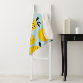 Orangen Sommer: Fruchtbares Vintages Muster Sherpadecke (Beispiel)