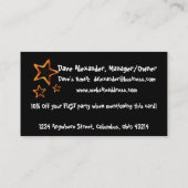 Orangen-Sterne:: Visitenkarte (Rückseite)