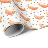 Orangen Süsse Babyduschpapier Geschenkpapier (Rolleneckpunkt)