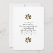 Orangen-Süssen-Babydusche Einladung (Rückseite)