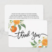 Orangen Süssen danke Karte (Vorne/Hinten)