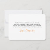 Orangen Süssen danke Karte (Rückseite)