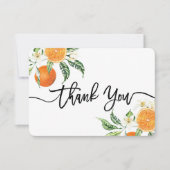 Orangen Süssen danke Karte (Vorderseite)