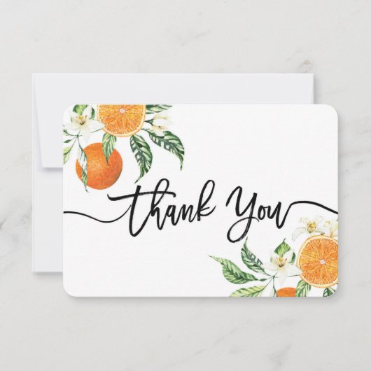 Orangen Süssen danke Karte (Vorderseite)