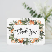 Orangen Süssen danke Karte (Stehend Vorderseite)