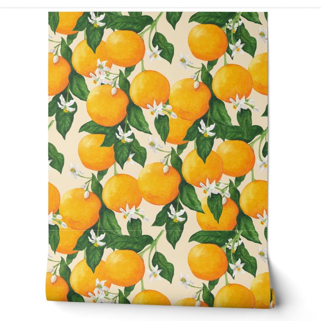 Orangen Tapete (Abrollen)