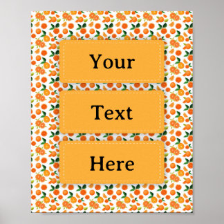 Orangen-Themenplakat Poster