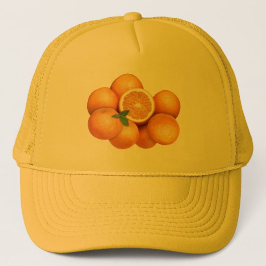 Orangen Truckerkappe (Vorderseite)