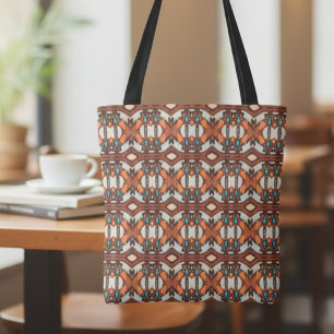 Orangen, Türkis, Brauner Stamm Inspiriert Tasche