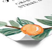 Orangen Twin Baby Showroom Foto Standzeichen Poster (Ecke)