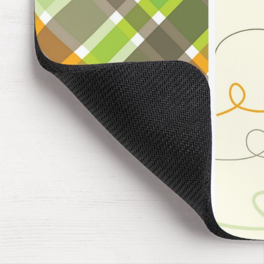 Orangen-u. Browns kombinierte Muster-Gewohnheit Mousepad (Ecke)