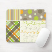 Orangen-u. Browns kombinierte Muster-Gewohnheit Mousepad (Mit Mouse)