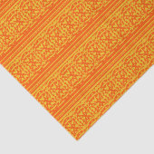 Orangen-u. Goldblumendruck 10" X 15" Seidenpapier (Ausschnitt)