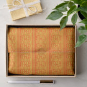 Orangen-u. Goldblumendruck 10" X 15" Seidenpapier (Geschenk)