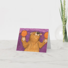 Orangen und Bär / Note Card Karte