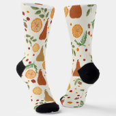 Orangen und Birnen Obst Socken (Gewinkelt)