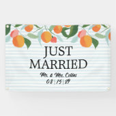 Orangen und Blätter Frisch Vermählt Auto Banner (Horizontal)
