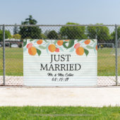 Orangen und Blätter Frisch Vermählt Auto Banner (Insitu)