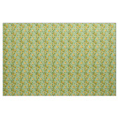 Orangen und Blätter Zitrusfrüchte Muster Stoff (Yard (91,4 cm))