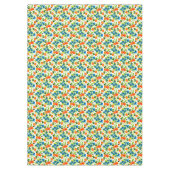 Orangen und Blauflora Tischdecke (Vorderseite)