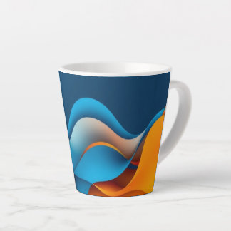 Orangen- und Blauwellen Milchtasse