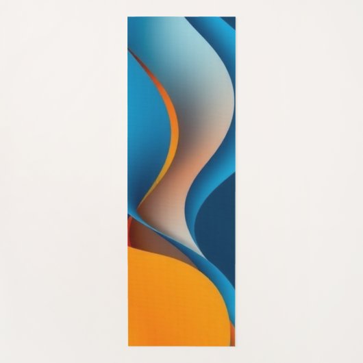 Orangen- und Blauwellen Yogamatte (Vorderseite)