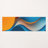 Orangen- und Blauwellen Yogamatte (Vorderseite (Horizontal))