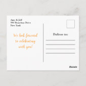 Orangen und Blume Brautparty Postkarte (Rückseite)