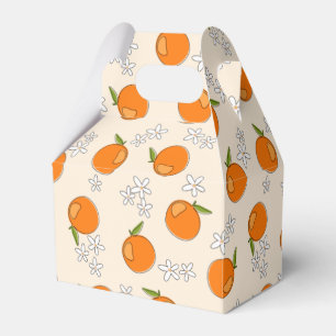 Orangen- und Blume-Muster Geschenkschachtel